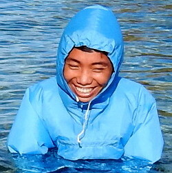 comfy nylon anorak for swimming